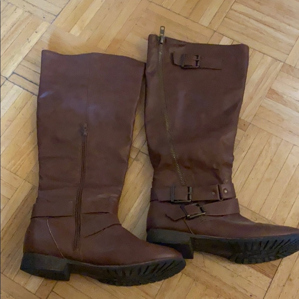Tall brown boots
